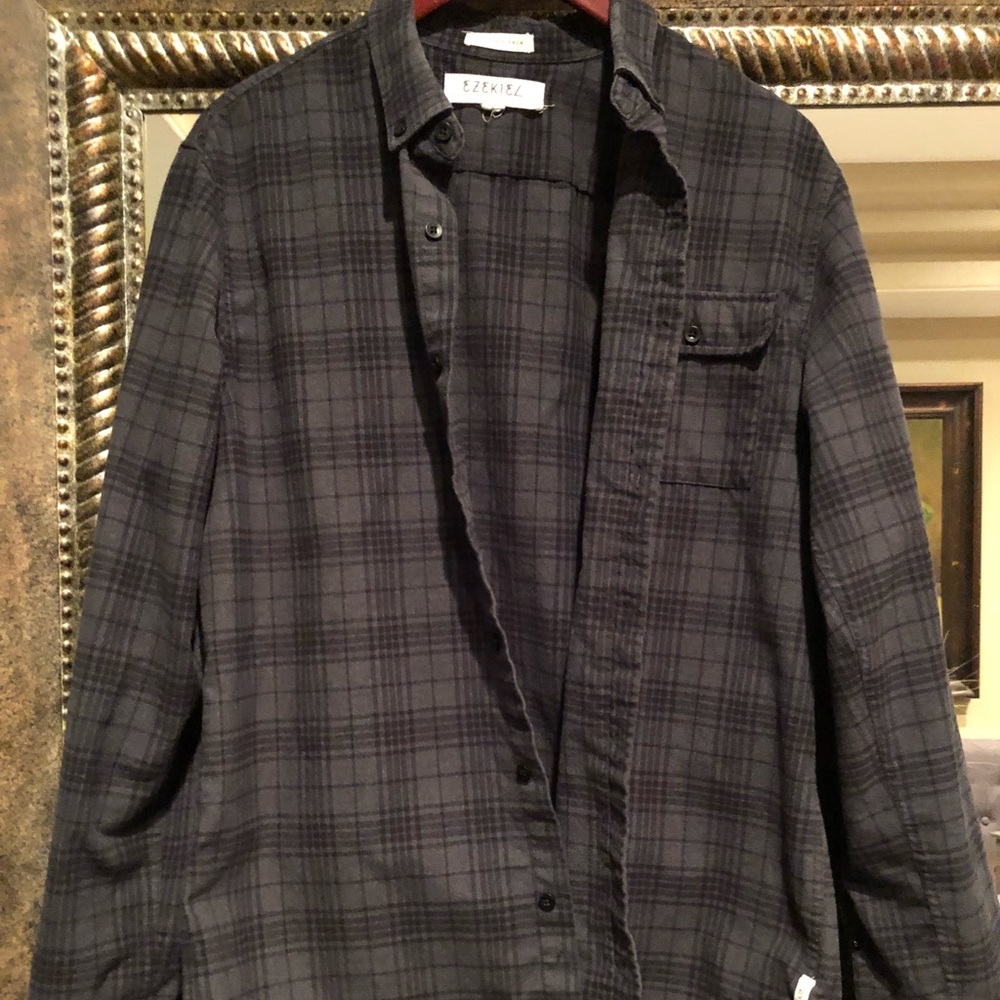 Ezekiel Men’s Button Down Plaid Shirt